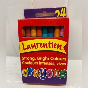 Vintage Laurentien 24-Color Crayon Set - Bright and Vibrant
